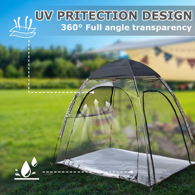 All-Weather Panoramic Bubble Tent: 360° View Instant Pop-Up Screen House with Carry Bag for Camping, Sports & Fishing