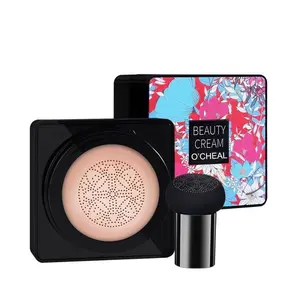 Mushroom Head Air Cushion BB Cream, 2 Shades, Creamy Mousse Lightweight, Micronized Concealer System, Poreless Breathable Finish, Covers Defects Evens Skin Tone, Easy Apply, Ideal Beauty Gift for Women