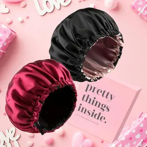 [West Kiss] Silk Satin Sleep Bonnet for Women - Soft, Comfortable Hair Wrap for Long & Curly Hair, Enhances Sleep Quality