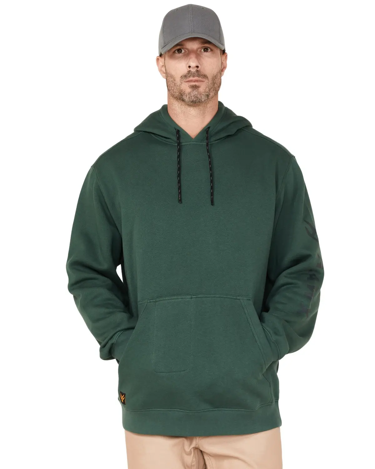 Hawx Men's Men'S Primo Logo Graphic Fleece Hooded Work Sweatshirt - Hxfa20k30-Drk Grn