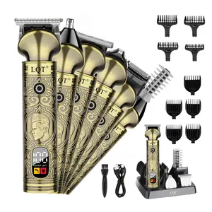 LQT 6-in-1 Multifunctional Men's Grooming Set - Cordless Hair Clipper, Electric Shaver, Beard Trimmer, Nose Hair Trimmer - Ideal Gift for Father's Day, Birthday