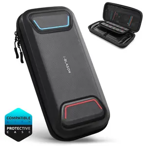 i-Blason Carrying Case for Nintendo Switch 2/Switch 1/OLED, Waterproof Hard Shell Travel Nintendo Switch Case with Large Capacity, 12 Game Card Slots, Fits Switch Games Console & Accessories, Black