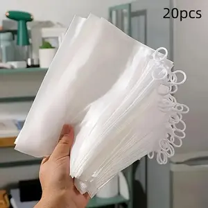 Clear Ziplock Bag, 20pcs/set Transparent Ziplock Bag, Durable Plastic Storage Bag with Zipper, Resealable Packaging, Home Organizer for Office Supplies, Snack, Personal Items, Space Saving Bags