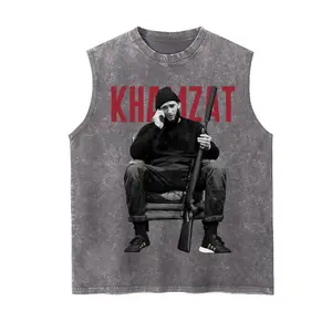 KHAMZAT CHIMAEV 2025 2.0 Tank Sleeveless Top for Summer, Boxing Tee, Cotton Menswear Boxing T-Shirt Tank Top, Sport T-Shirt, UFC Tee, Gift for Men & Women, WASHED tank top Gym