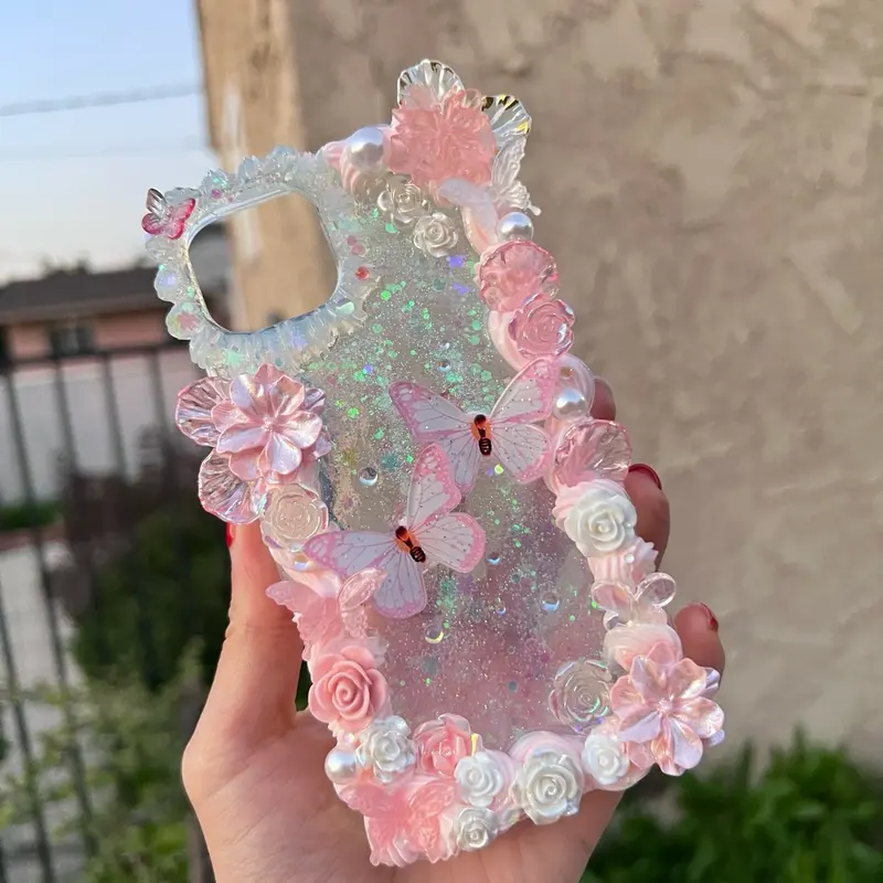 fifis_handmade butterfly custom decoden phone case