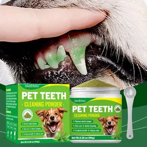 Dental Powder for Dogs Dog Teeth Cleaning Products Dog Tooth Cleaning Powder with Probiotics for Dogs Bad Breath Treatment Plaque and Tartar for Small Medium and Large Pet Dental Cleaner 150 Grams