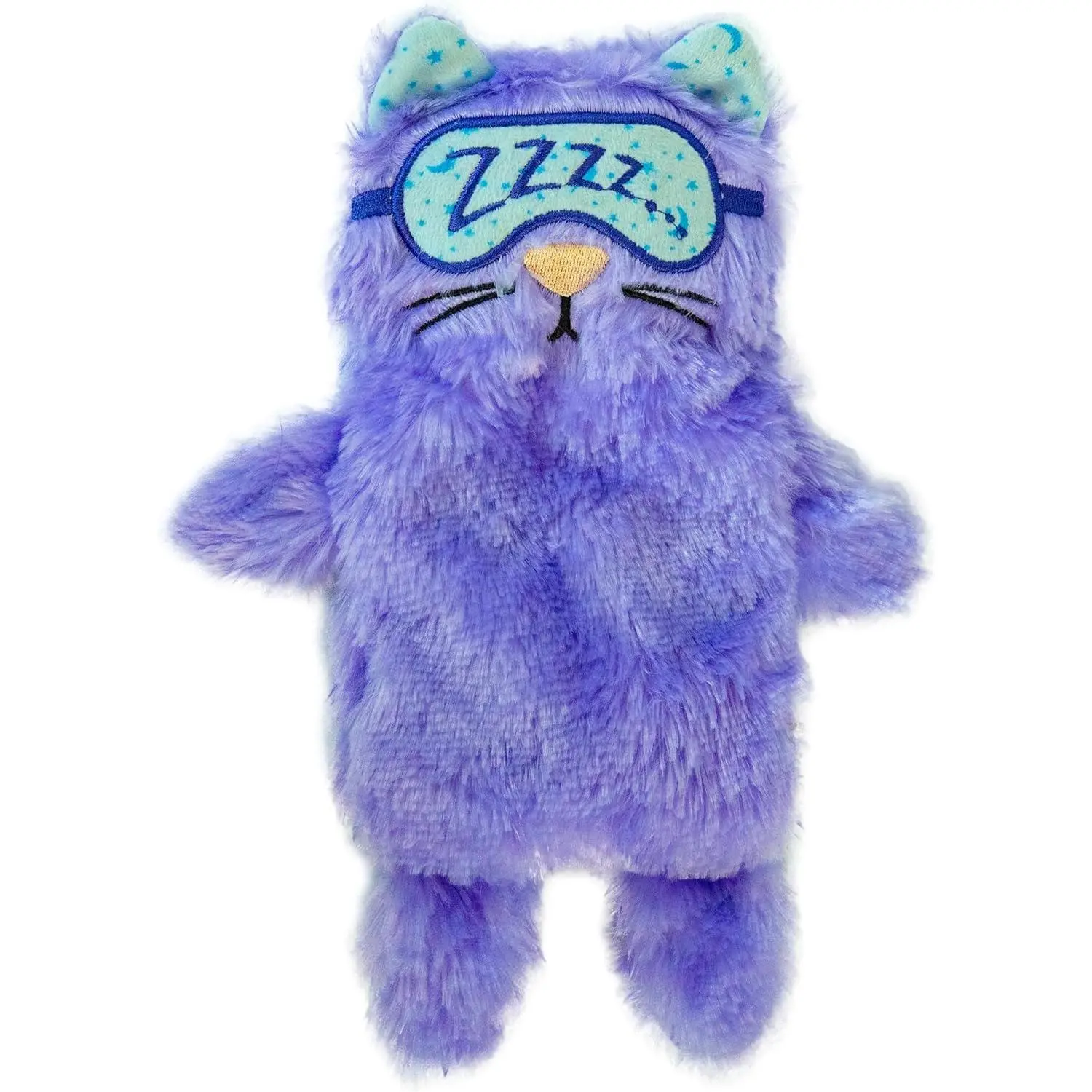 Purple Polyester Blend Calming Cat Toy - Touch-Activated Purring Soft Plush Pillow, Reduces Stress, Anxiety Relief, Easy Cleaning, Crate Time Support