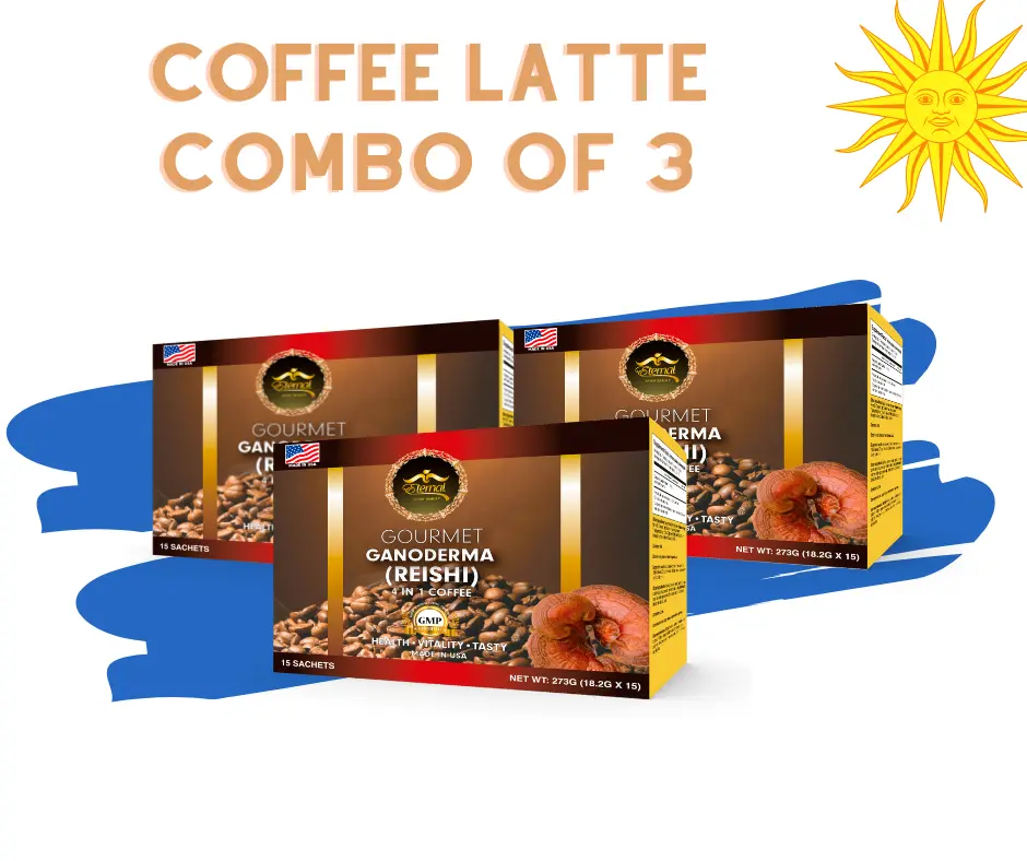 Gourmet Ganoderma Reishi Coffee Latte 4 in 1 Creamy Milk Instant Coffee 15 Sachets 273g