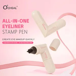 Smooth Dual-Ended Stamp Eyeliner Liquid Pen for Beginners, Eye Makeup, Quick-Dry Smudgeproof, Waterproof Sweatproof, Recyclable, Single Item