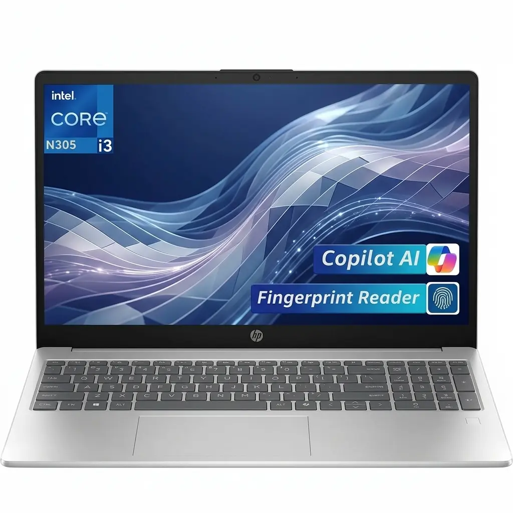 HP Flagship 15 Laptop Computer, 15.6" FHD IPS Anti-Glare Display, Intel 8-Core i3-N305/i3-1315u, 8GB RAM|256GB SSD, WiFi 6, AI Copilot, Windows 11 pro