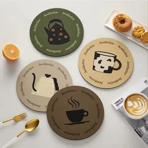 Coffee Cup Mat, Mug Mat, Tea Cup Mat — Heat Resistant, Non-Slip, Round Absorbent Pad