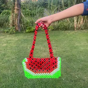 Custom Handmade Watermelon Style Beads Bag Perfect Christmas Gift for Festive Season