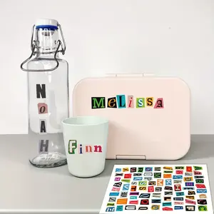 240 Piece Vintage Scrapbook Magazine Lyrics Stickers, Diary Notebook Laptop Water Bottle DIY Crafts Gift Junk Journal Supplies Pack