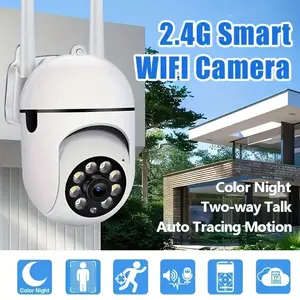 Indoor WiFi Security Camera, WiFi Surveillance Camera, Wireless Panoramic Network Camera, Full HD 2.4GHz Smart Camera, Motion Detection Alarm, Two-Way Talk, Night Vision