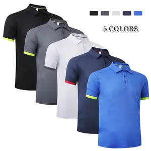 5 Pack Mens Polo Shirts Quick Dry Short Sleeve Golf T Shirt Performance Moisture Wicking Casual Workout