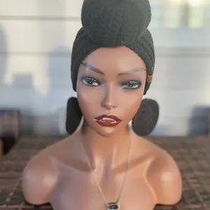 Topknot Bun Headband and Earrings