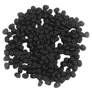 Superduo Matte Jet/Black, for jewelry making, custom jewelry, handmade jewelry, beaded jewelry,  beading supplies