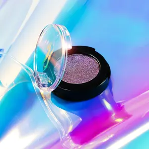 Hazy Bae Pressed Lit Lidz Eyeshadow | Stay Golden Cosmetics | Pearlescent Chrome with Pink and Gold Glitter Makeup