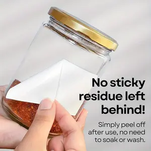 100 Reusable Waterproof Freezer Labels, Residue-Free Food Storage Stickers, Kitchen Organization, Meal Prep, Container Tags, Date Markers