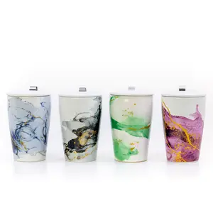 Marble Gemstone Travel Cup with Stainless Steel Infuser - 12oz