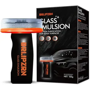 glass guard Glass Oil Film Remover for Car, Roll-On Glass Compound with Cleaning Board, Removes Oil Film, Improve Windshield Clarity for Safe Driving
