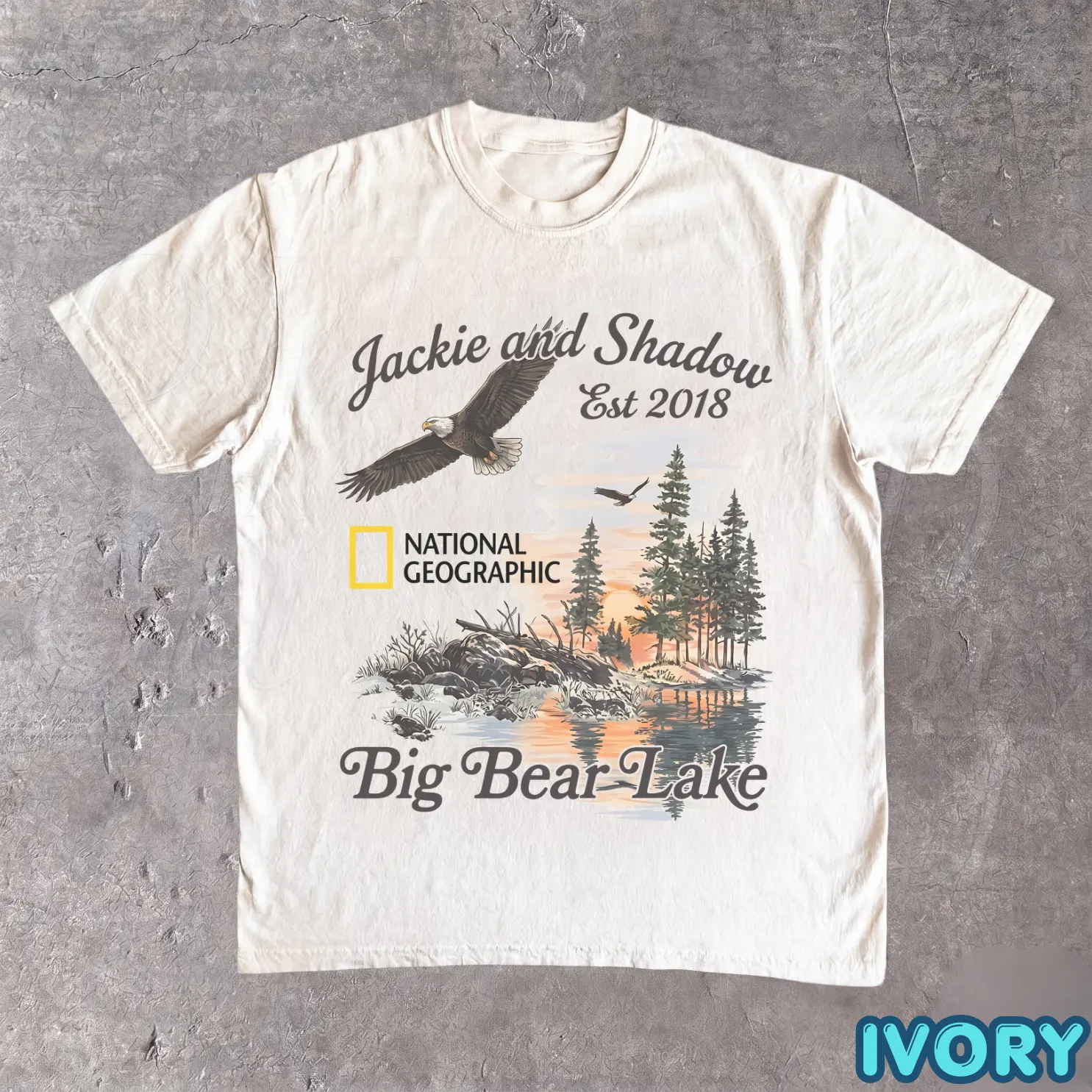 Jackie and Shadow Eagles Unisex Tee, Big Bear Lake Bald Eagles T-Shirt, Nature Lover Gift, Wildlife Enthusiast Shirt, Live Video Bald Eagles