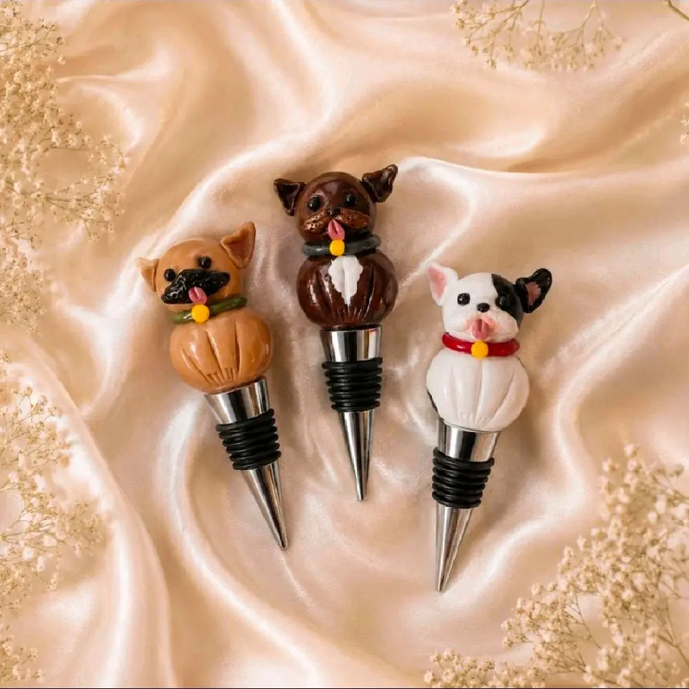 Handmade Frenchie Wine or Bottle Stopper