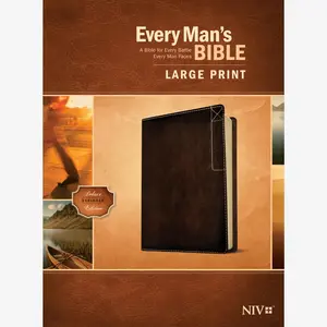 Every Man’s Bible NIV, Large Print, Deluxe Explorer Edition (LeatherLike, Rustic Brown)