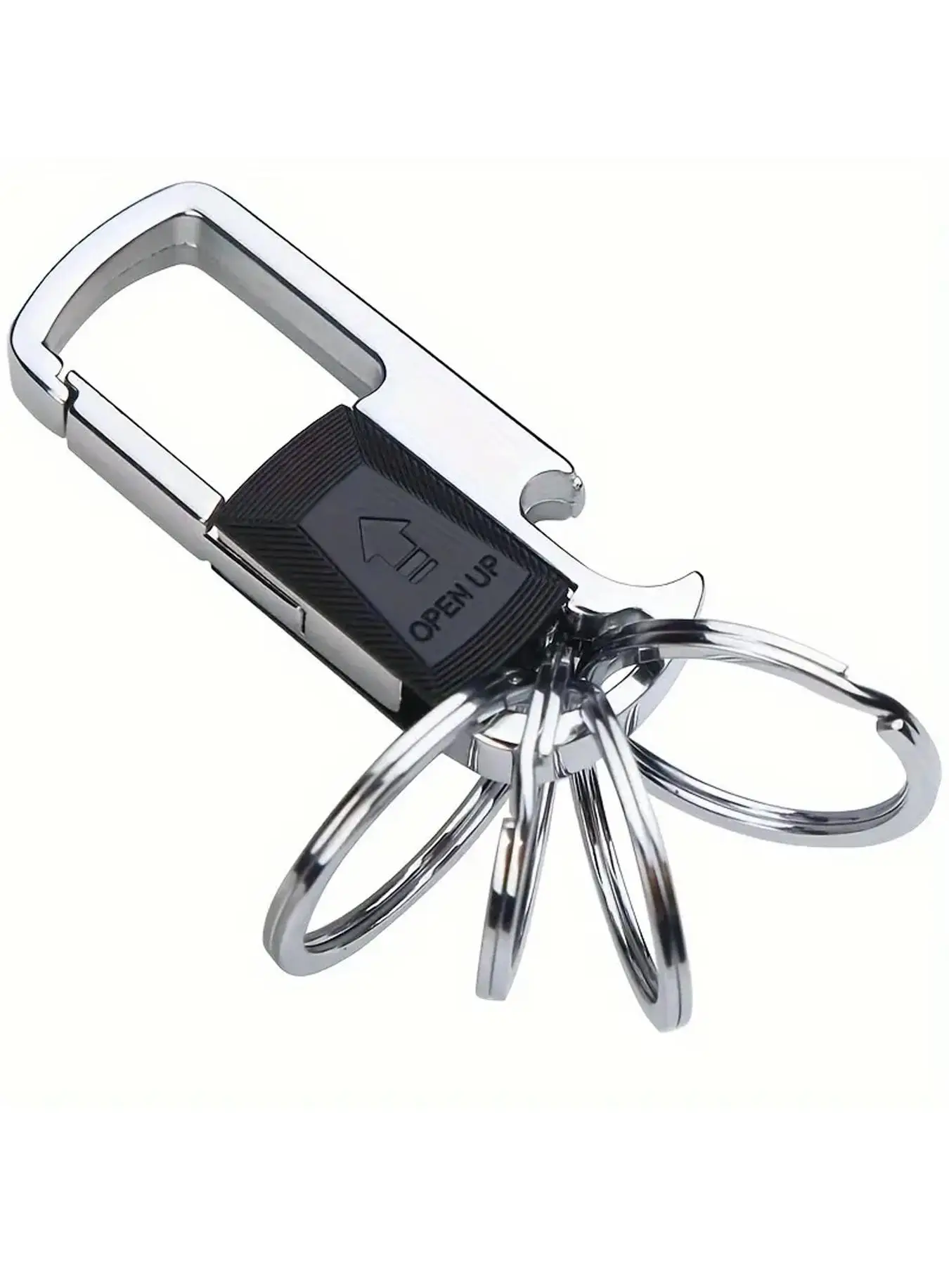 Metal Keychain with Detachable Key Rings, Bottle Opener Keychain, Creative Gift for Men & Women, Fashion Accessories for Daily Use