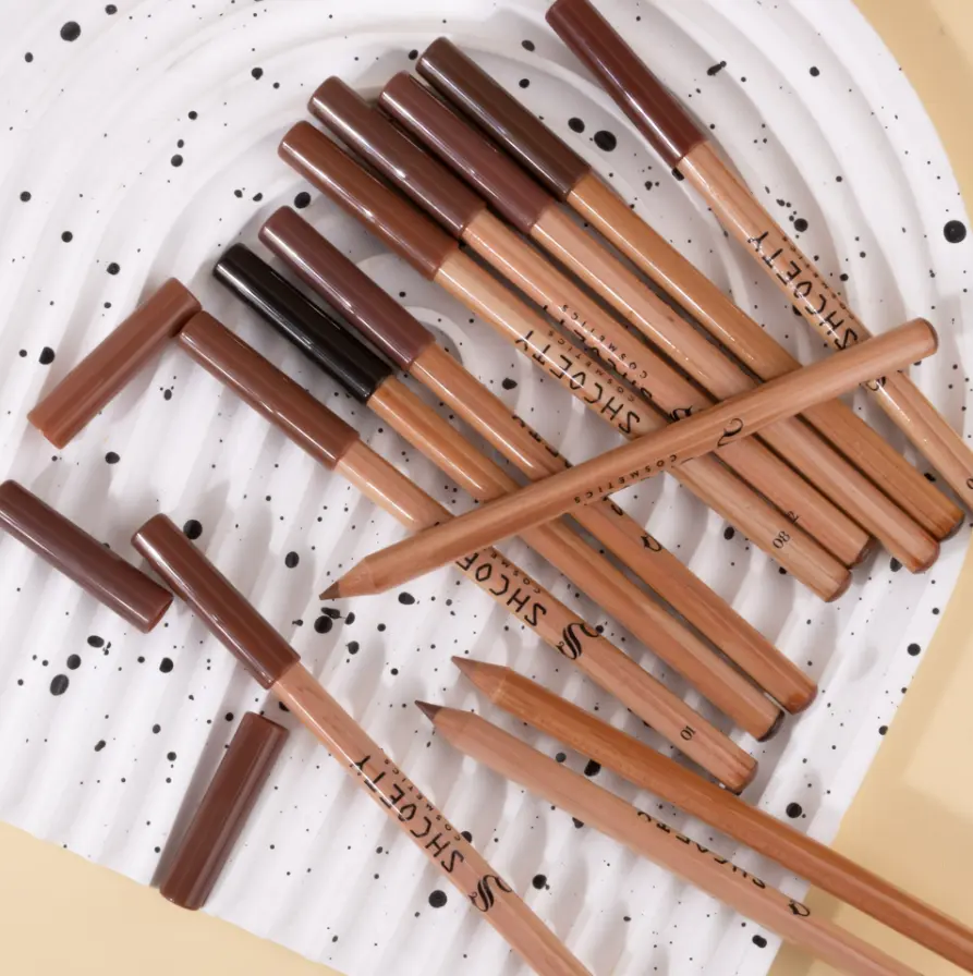 SHCOETY 12PCS Nude Lip Liner Set, Natural Matte Lip Kit Long Lasting Lip Pencils