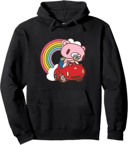 Gloomy Bear The Naughty Grizzly Chibi Cute Baby Car Rainbow Pullover Hoodie - Luismrid Shop 35B0DLHZXS4H