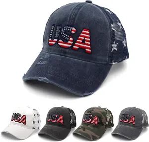 4th of July Hat 250 Anniversary USA Hat American Flag Trucker hat for Women Men Fourth of July Patriotic Eagles Hat