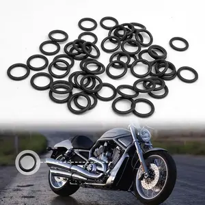 50Pcs Oil Drain Plug O-Ring, Nitrile Rubber O Ring Gasket Ring, Motorcycle Drain Plug O-Rings, Compatible with Harley Davidson Oil Drain Plug Oring(Black)