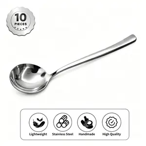 【AREL】6/10 PCs Stainless Steel Soup Spoon Set