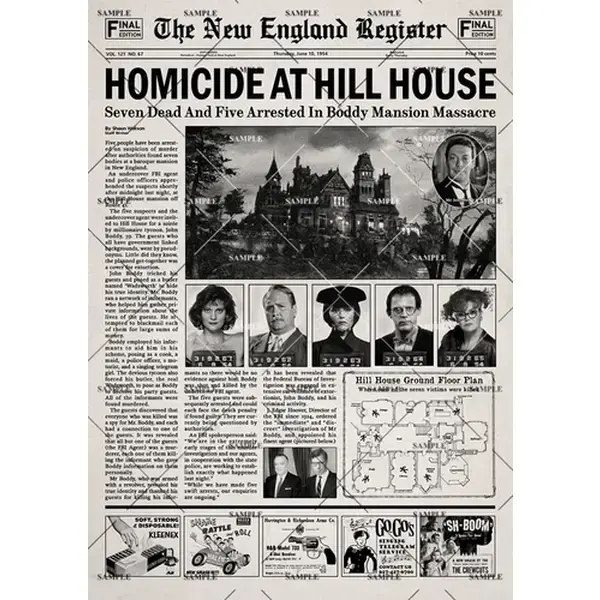 Clue Newspaper Poster print