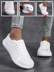 New Women's Wide Round Toe Low Top Casual Shoes, Breathable Artificial Leather, Eva Sole, Ideal for Yoga, Walking, Commuting