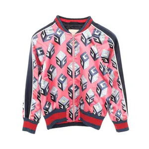 Pre-owned GUCCI Silk Small Leather Goods GG Print Wallpaper Monogram Jacket
