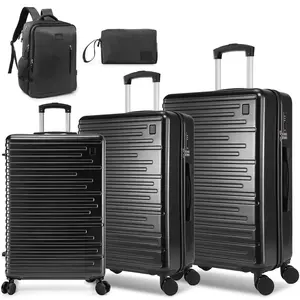 Luggage Sets 5 Piece, Durable Suitcase Dual-Spinner Wheel TSA Lock, Lightweight Travel Hardshell PC+ABS Carry on Luggage for Men&Women