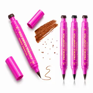 Freckle Pen Waterproof Faux Freckles Makeup – Dual End Freckle Stamp & Eyeliner, Natural Looking Long Lasting Smudge Proof Freckles for Everyday Beauty Must-Have
