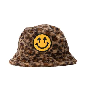 Bucket Hat - Leopard sherpa Casual Trendy Hat Funny Hat