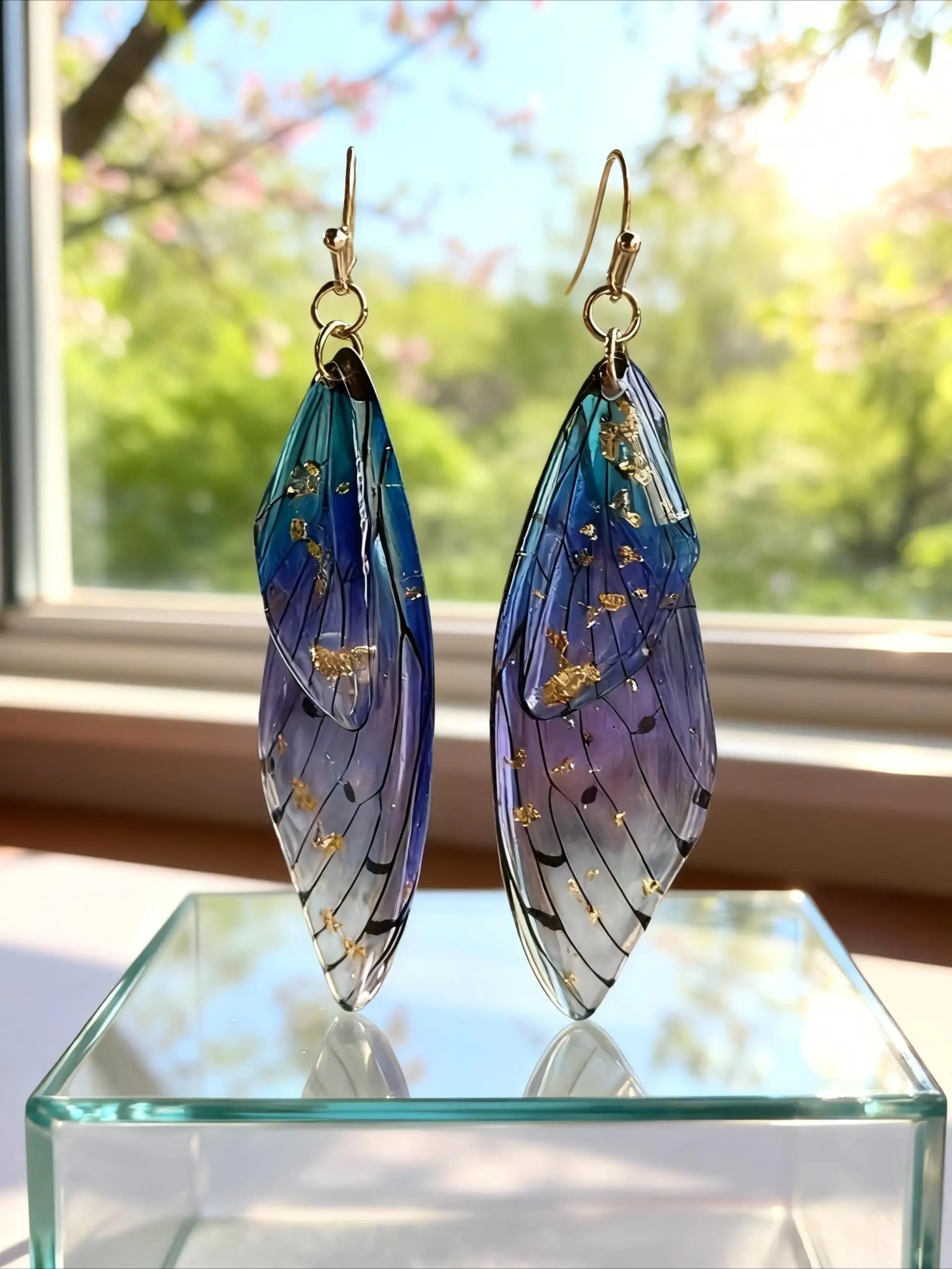 Butterfly Wing Earrings, Personalized Design, Cicada Wing Earrings, Retro Style, Daily Wear Jewelry for Women, Dangle Earrings, Jewelry Gifts