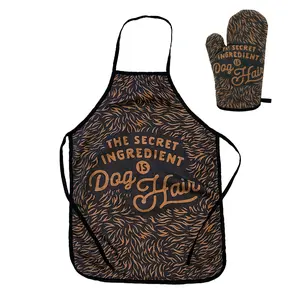 The Secret Ingredient Is Dog Hair Funny Puppy Pet Chef Novelty Kitchen Utensils Funny Graphic Kitchenware Bakeware Sarcastic  Funny Dog  Novelty Cookware Black -