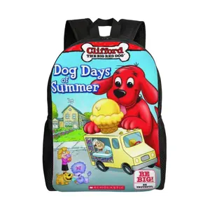 Clifford the Big Red Dog All Over Print Water Resistant Laptop Backpack for 15 inch Laptop iPad Waterproof Computer Bag Foldable Bag