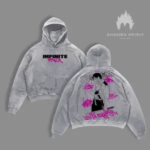 Yuta Okkotsu Washed Hoodie, Jujutsu Kaisen Merch, Special Grade Sorcerer Apparel, Vintage Washed Oversized Sweater, Rika Orimoto Graphic, JJK Movie 0 Fashion, Pure Love Jumper