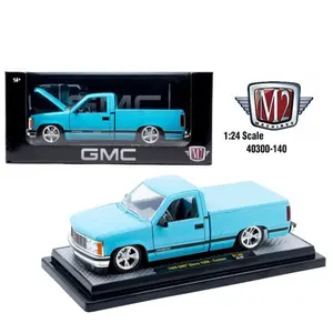 M2 Machines 1:24 1988 GMC Sierra 1500 Light Blue Model Truck,classic truck,New.