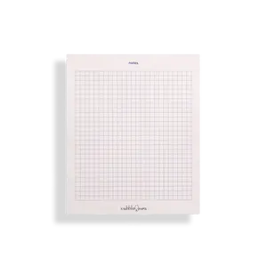 Small Chunky Grid Notepad – Light Pink with Blue Lines – Cute Graph Pad for Notes, Sketches, Lists, or Bullet Journaling – Aesthetic Stationery for College Girls, Students, or Teachers – Minimal Desk Pad, Fun Gift for Writers or Planners