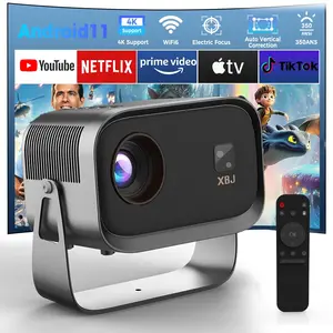 Mini Projector 4K 1080P Support Portable Smart Projector with Wifi and Bluetooth,Auto Focus&Keystone Projector 4K, Screen Movie Home Projector with Auto Keystone Adjustment for Laptops Audio Space projectors