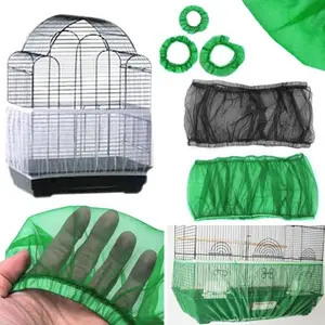 Receptor Seed Guard Nylon Mesh Bird Parrot Cover Soft Easy Cleaning Nylon Airy Fabric Mesh Bird Cage Cover Seed Catcher Guard Bird Cage Veil