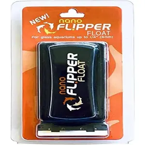 Flipper Cleaner Float - 2-in-1 Floating Magnetic Aquarium Glass Cleaner - Fish Tank Cleaner - Scrubber & Scraper Aquarium Cleaning Tools - Floating Fish Tank Cleaner, Nano