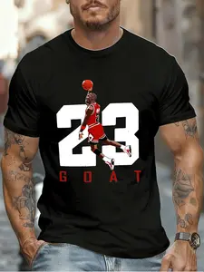 Men's Geometric Print Basketball Jersey, Fitted Short Sleeve Design, Casual All-Season Wear, Fan & Enthusiast Apparel